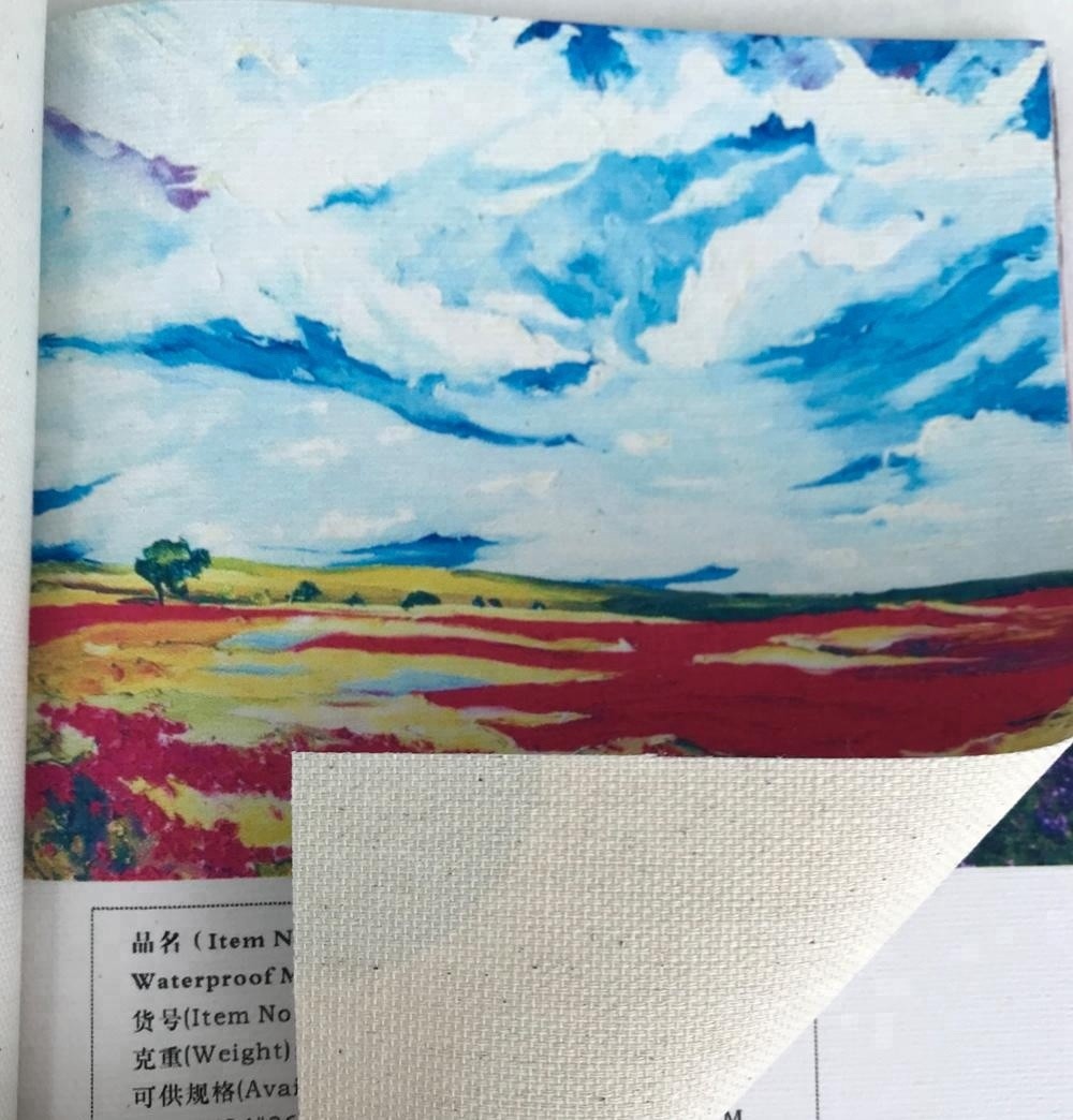 Waterproof Blank Cotton Canvas 400gsm Printable Flame Retardant Anti - UV